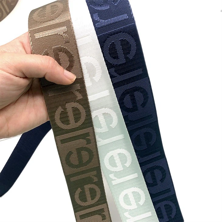 Nylon Jacquard Webbing With 3D Logo